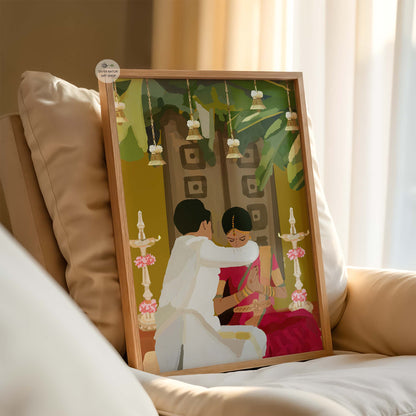 Premium art print inspired by South Indian wedding traditions