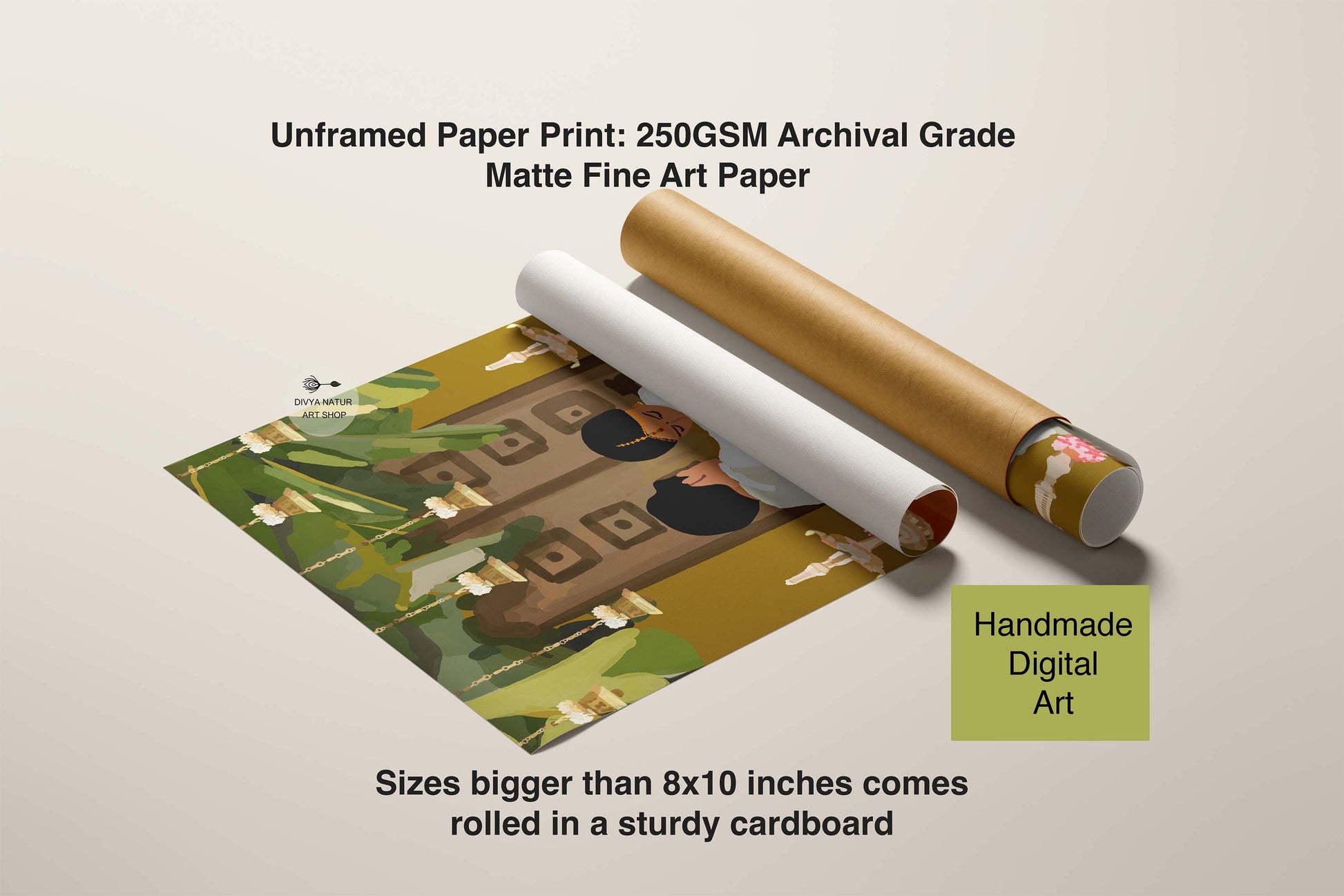 Hindu wedding painting capturing love and devotion in ceremony