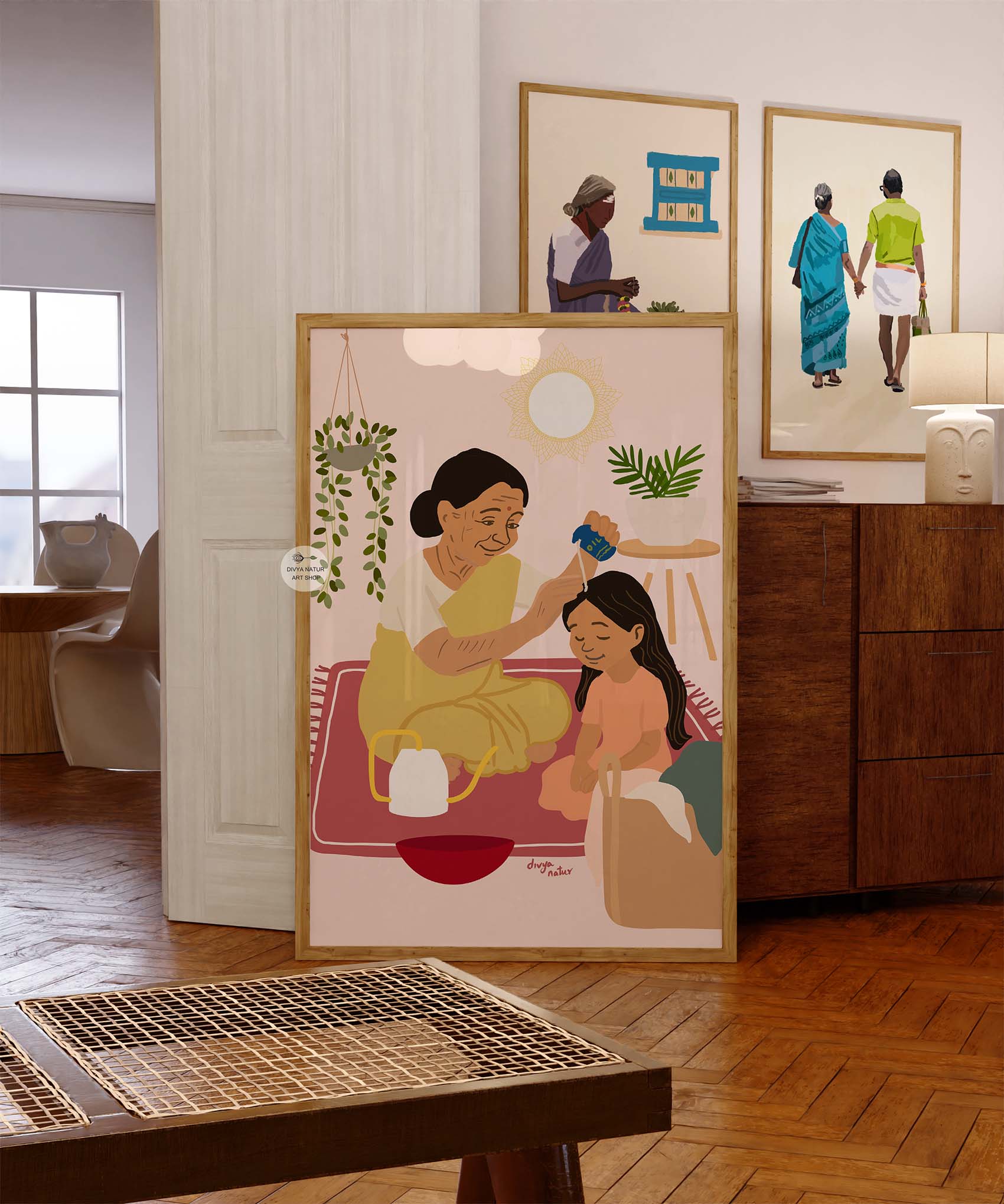 Heritage inspired family wall art celebrating care