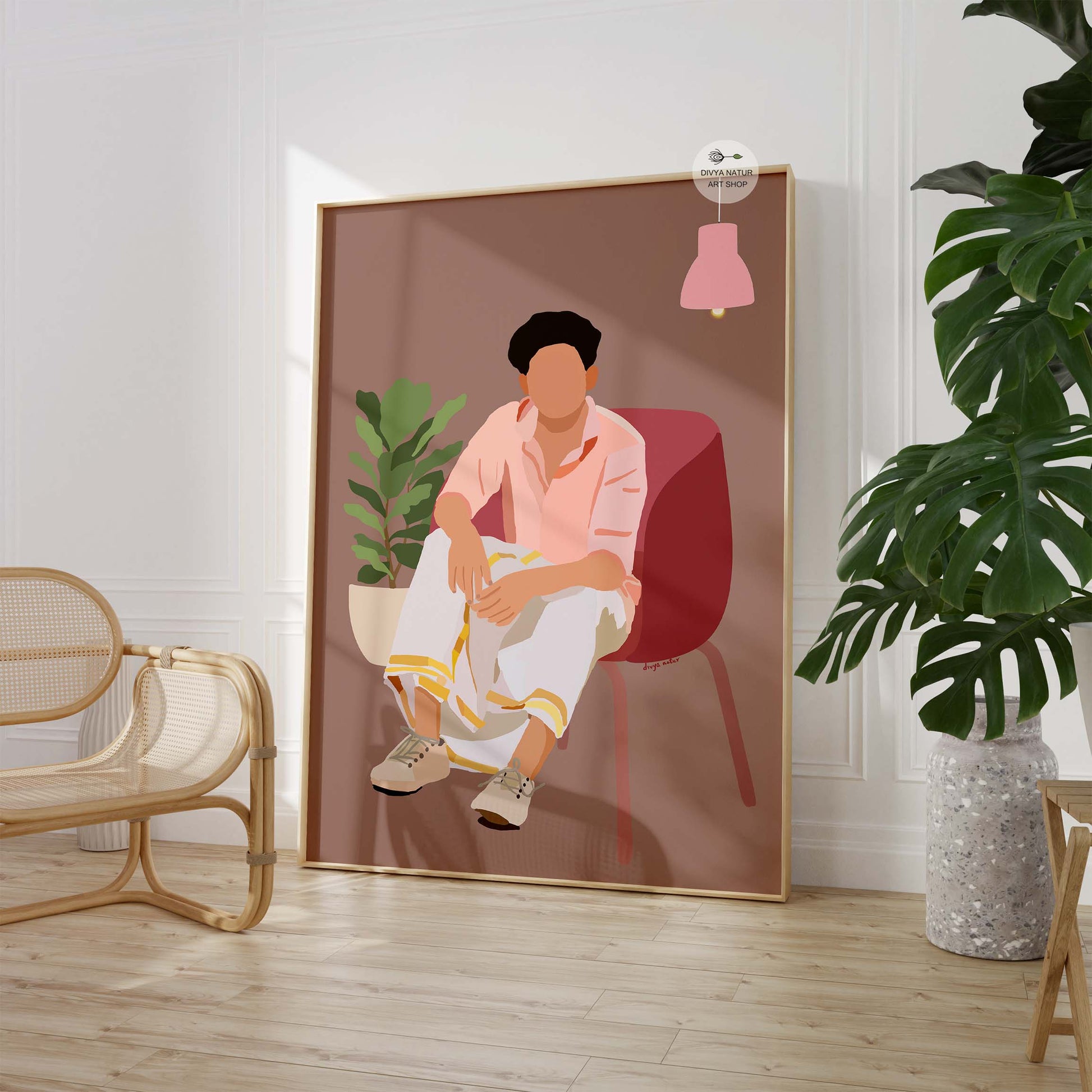 Contemporary cultural artwork with a warm ambiance.