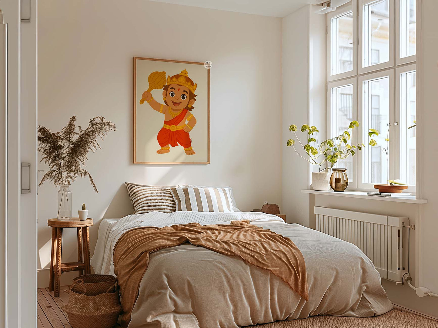 Baby Hanuman Fine Art Print – Spiritual Kids Room Wall Decor
