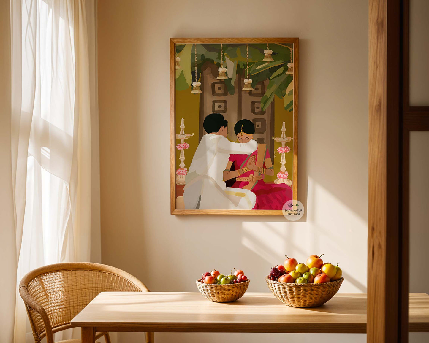  Indian fine art print representing cultural wedding heritage