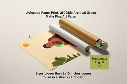 South Indian vegetable seller illustration representing simplicity and heritage.